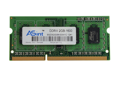 Оперативная память для ноутбука SODIMM ASint DDR3 2Gb 1600MHz PC3-12800S (SSZ302G08-EGN1C) 14174 Б/У