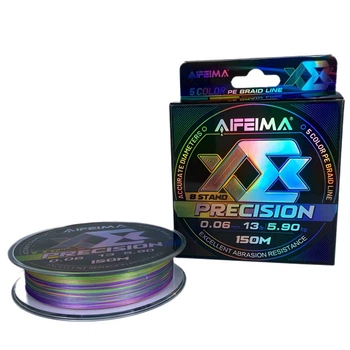 Шнур Feima Precision 8X 150м 5 Color PE Braid Line 0,06мм/5.90кг