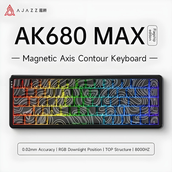 Магнитная клавиатура AJAZZ AK680 MAX — технология Magnetic Axis, точность 0.02мм, 8000Hz