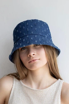 Летняя панама джинсовая с перфорацией D.Hats