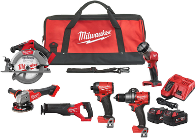 Набір інструментів безщіткових акумуляторних Milwaukee M18 FPP6G3-502B (4933498658)