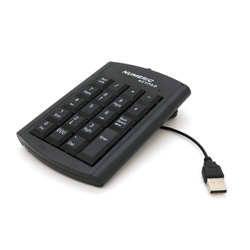 Цифрова клавіатура USB для ноутбука, довжина кабелю 130см (126х93х20 мм) Black, 19к, Blister-box