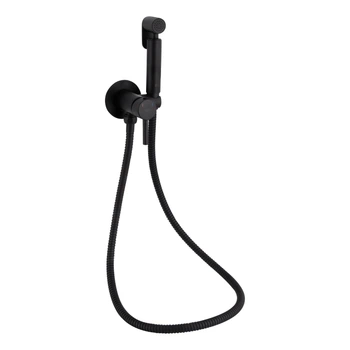 Набір для гігієнічного душу Qtap Inspai-Varius округлий QTINSVARBСRV00440001 Black Matt