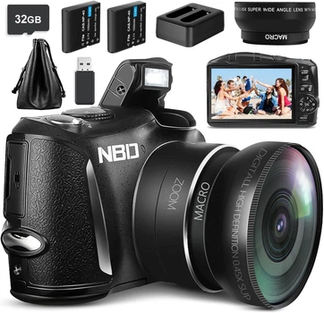 Фотокамера NBD 4K LK 48МП / CMOS / 4K 30fps / 16Х зум / Wi-Fi / Черный Б/В