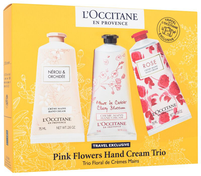 Zestaw kremów do rąk L'Occitane en Provence Pink Flowers 3x75 ml (3253581862094)