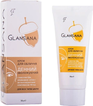 Дневной увлажняющий крем для лица Фитория Glansana С маслом ши, оливковым маслом и антиоксидантным комплексом Фитор 50 мл (4820078981003)