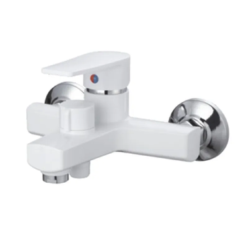Змішувач для ванни Plamix OSCAR-009 EURO SET PM0699 зі шлангом лійкою та кронштейном білий