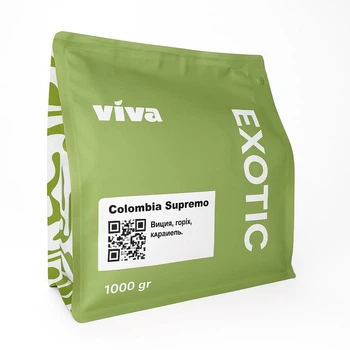 Кава Viva Coffee Colombia Supremo Medellin 1кг