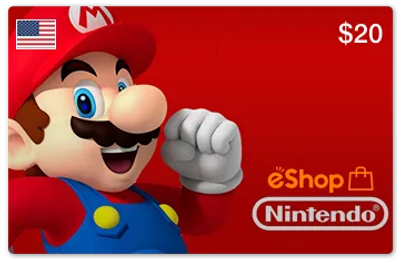 Карта пополнения Nintendo eShop Card 20 USD