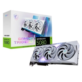 Відеокарта GF RTX 5080 16GB GDDR7 Gaming Trio OC Білий MSI (GeForce RTX 5080 16G GAMING TRIO OC БІЛИЙ)