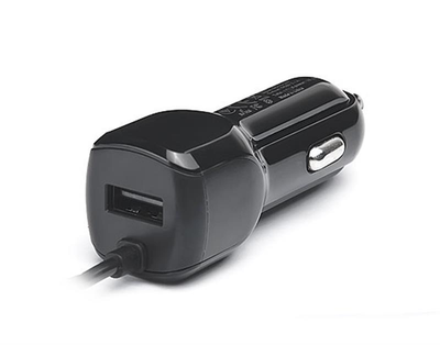 Автомобільне зарядне пристрій REAL-EL CA-15 (2USB, 2.1 A) Black + кабель microUSB Чорний 39447