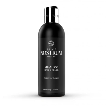Мужской Шампунь для волос и бороды Homo SHAMPOO HAIR & BEARD 330ml Кедр и Аргана