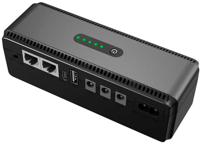 (ИБП) UPS для роутера/терминала DC1018P - 12V/ 9V/ 5V 10400 mAh 18W черный (Дизайн 3, компактный)