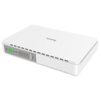 ИБП (UPS) для роутера Hoco DB25 Plus (10000mAh, 18W, 1USB, DC 9/12V, DC 5V, POE 15/24V) White