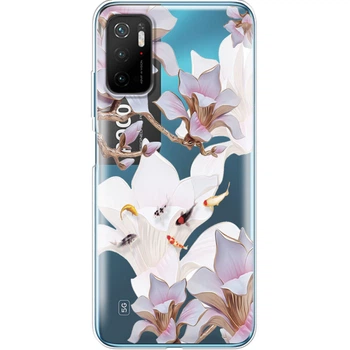 Силіконовий Прозорий Чохол з Картинкою для Xiaomi Poco M3 Pro Принт (Квітка) (42474-ysp1)