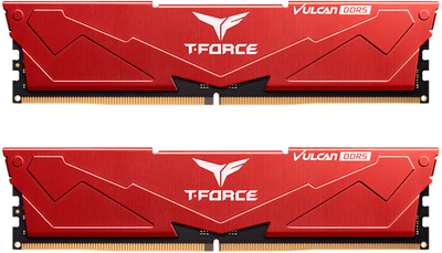 Pamięć RAM Team Group DDR5-6400 32768MB PC5-51200 (Kit of 2x16384) Vulcan Red (FLRD532G6400HC40BDC01)