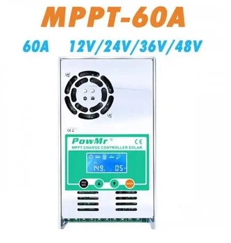 MPPT Контроллер для солнечных панелей PowMr HHJ-60A с Wi-Fi / Tuya 12/24/48V, 60A (AGM/LiFePO4/Li-ion)