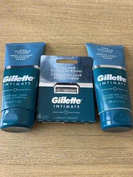 Набор для бритья интимных зон Gillette Intimate 4 картриджа и 2 тюбика крема по 177 мл