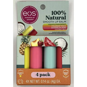 Набор EOS Lip Balm Stick Variety Pack – 4 смягчающих бальзама для губ