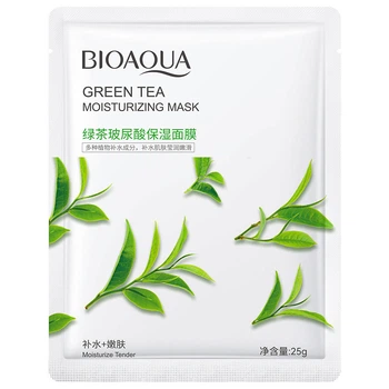 Тканевая маска для лица Bioaqua Green Tea Moisturizing Mask с экстрактом зелёного чая, 25 г