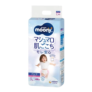 Трусики Moony L (9-14кг) 44штук, для девочки