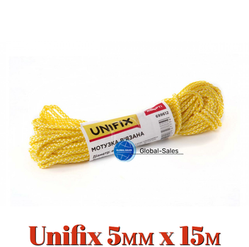 Веревка вязаная Unifix 5мм x 15м ассорти (699614)