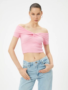 Топ женский Koton 4SAL11060IK274 S Розовый (8684288575959)