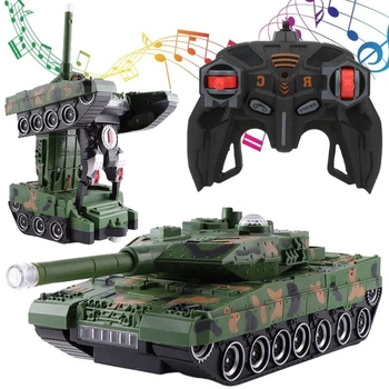 Игрушка танк-трансформер 28см + пульт (до 30хв) с USB, 555 (6598-3197)