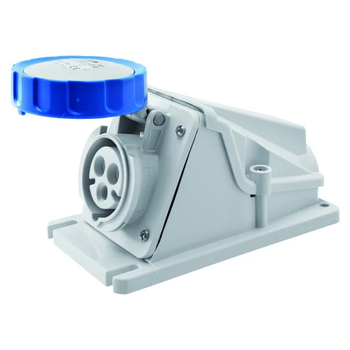 Силовая розетка 2P+E 16А 230В стационарная IP67 синяя [GW62499] IEC 309 HP GEWISS