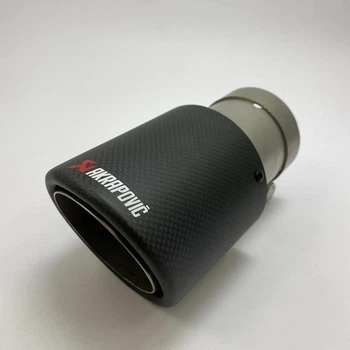 Насадка на глушитель Akrapovic одинарная 76мм-175мм (JB) | Карбоновая насадка на выхлопную трубу