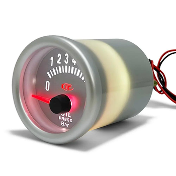 Указатель давления масла Ket Gauge 7704-3 Ø52 мм с LED подсветкой | Прибор датчик автомобильный