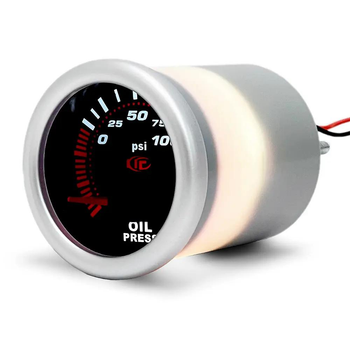 Указатель давления масла Ket Gauge 7704-2 Ø52 мм с LED подсветкой | Прибор датчик автомобильный