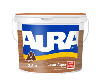 Лазур – лак акриловый Aura Lasur Aqua для древесины бесцветный 2.5л