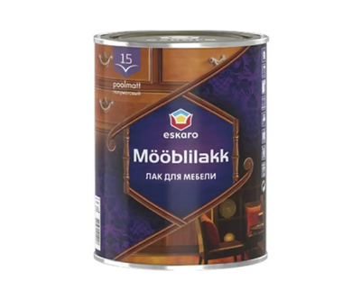 Лак акриловый ESKARO MOBLILAKK 15 мебельный 0.9 л