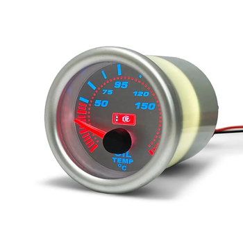 Указатель температуры масла Ket Gauge 7703-3 Ø52 мм с LED подсветкой | Прибор датчик автомобильный