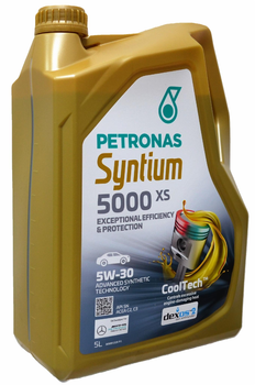 Моторна олива Petronas SYNTIUM 5000 XS 5W-30 синт 5W30, GM Dexos 2, MB 229.51, VW 505.00/505.01, LL-04, OV, FCA, 5L (70660M12EU)