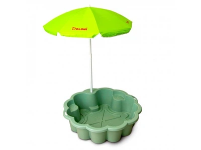 Песочница-бассейн с зонтиком Цветок, Doloni Toys (салатово-зеленый), 01235/03