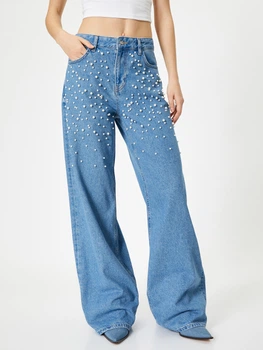Джинсы Baggy женские Koton 4SAL40181MDLGT 26-32 Синие (8684287908932)