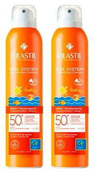 Сонцезахисний спрей для дітей Rilastil Sun System SPF 50 прозорий 2 х 200 мл (8428749009887)