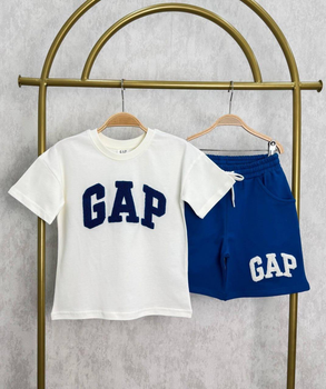 Костюм Gap на мальчика 146-152 см белый с синим