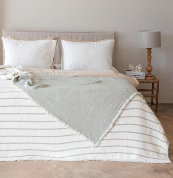 Муслиновое покрывало MOSS Exclusive Muslin Полуторный 170 х 230 см Муслин Бежевый