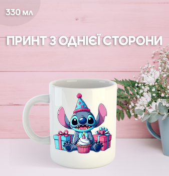 Кружка Лило и Стич с принтом керамическая чашка Lilo & Stitch 330 мл Uk_851