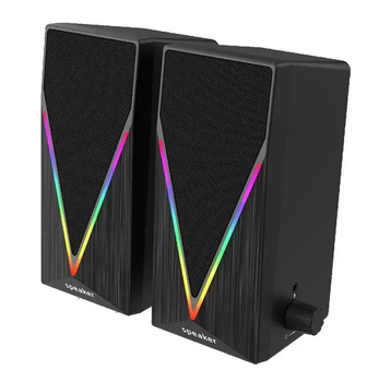 Компьютерные проводные Speaker E-1062 музыкальные USB колонки для компьютера ноутбука пк акустическая система, Black