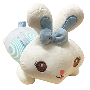 Мягкий зайчик с пледом внутри Bambi L1122 B, Голубой, 60 см (L1122 Blue-RT)