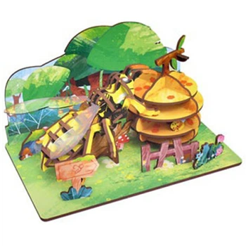Деревянные 3D пазлы для детей Bambi 68039W L, Bees, 43 деталb (68039W-RT)