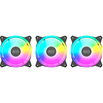 Комплект вентиляторів PcCooler F3 T120 120мм ARGB BK 3IN1 (F3 T120 ARGB BK 3IN1)