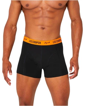 Трусы-боксеры мужские Lee Cooper 42261140ORANGE XXL черные с оранжевым поясом (4226114051008)