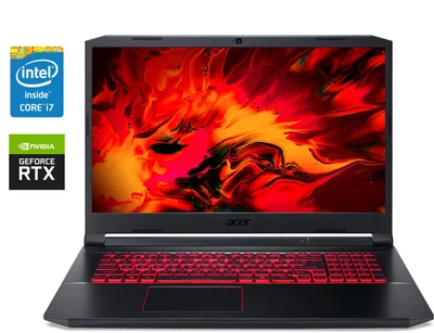 Игровой ноутбук Acer Nitro 5 AN515-54 / 15.6" (1920x1080) IPS / Intel Core i7-9750H (6 (12) ядра по 2.6 - 4.5 GHz) / 16 GB DDR4 / 240 GB SSD / nVidia GeForce RTX 2060, 6 GB GDDR6, 192-bit / WebCam / Win10 Pro б/у