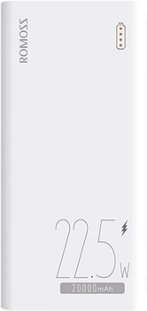 УМБ ROMOSS 20000mAh Sense 6 22.5W PD White (001012140203)