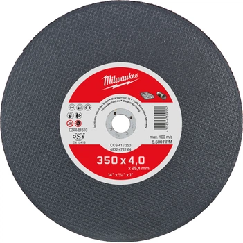Диск абразивный Milwaukee по мультиматериалам ССS41/350x4x25.4 мм 1 шт (4932472264)